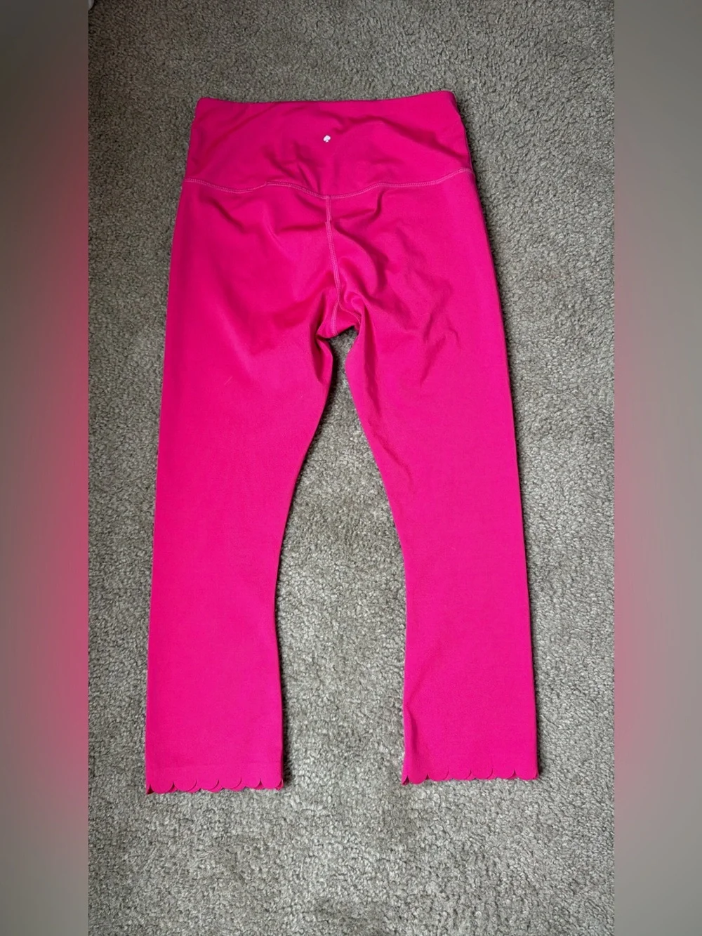 kate spade Hot Pink Scallop-Hem Leggings